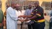 Hon. MP and DCE handing over the newly completed Adali CHPS compound to the District Health Director